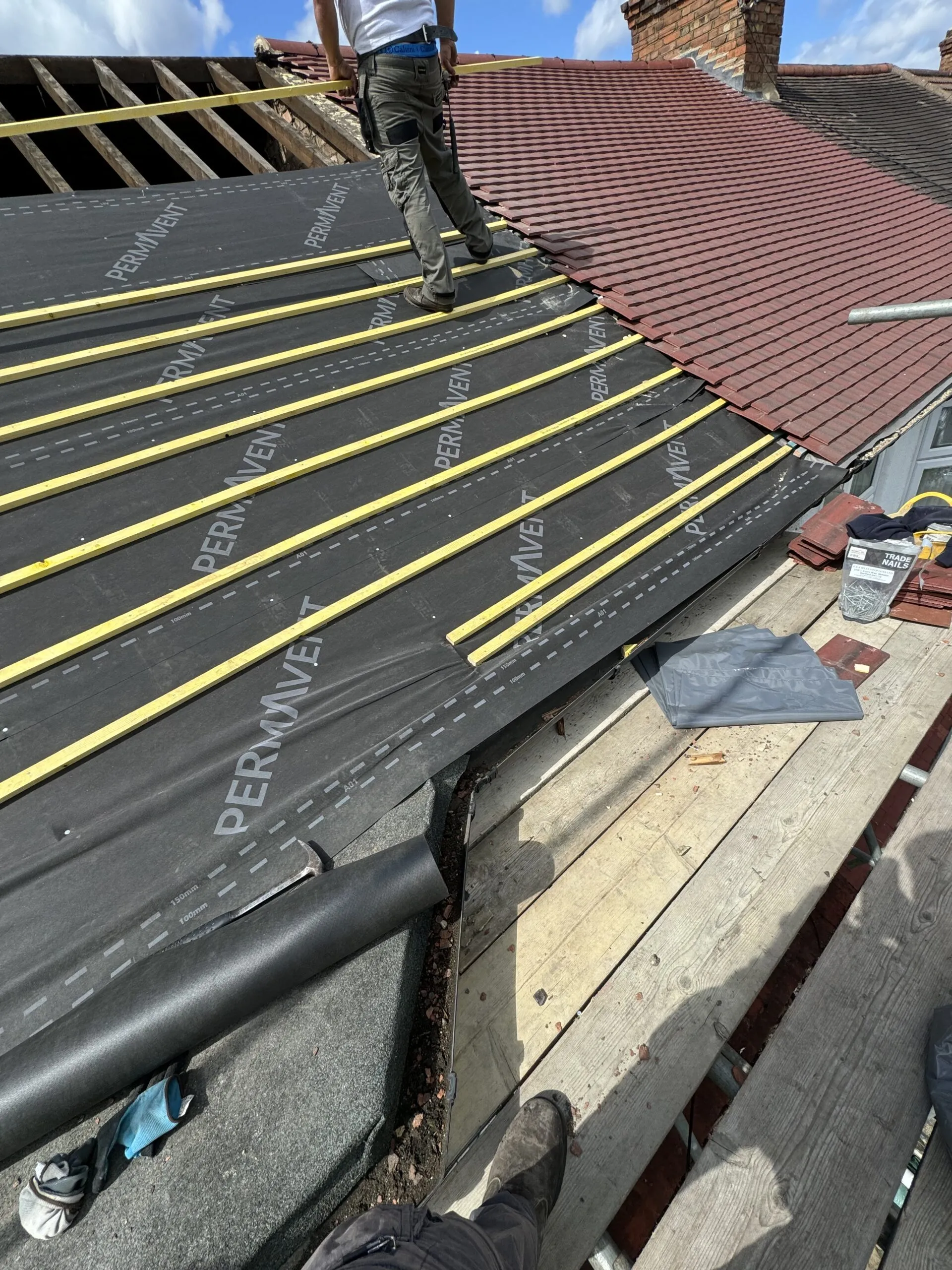 New roof installation.