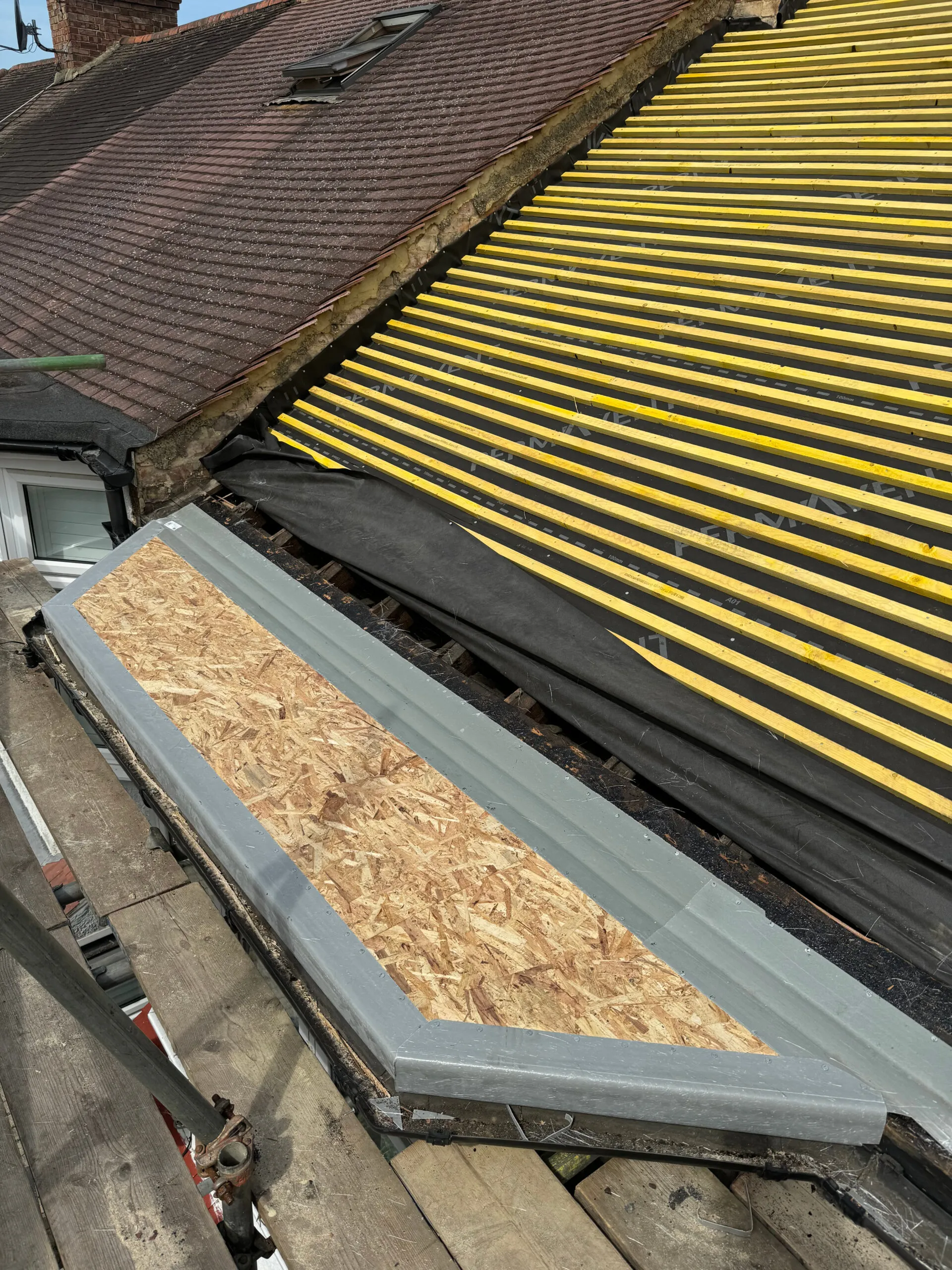 New roof installation.