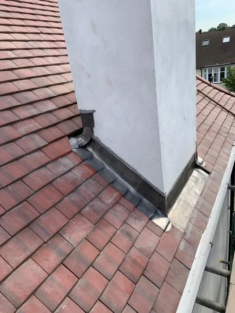 roof repairs around chimney.