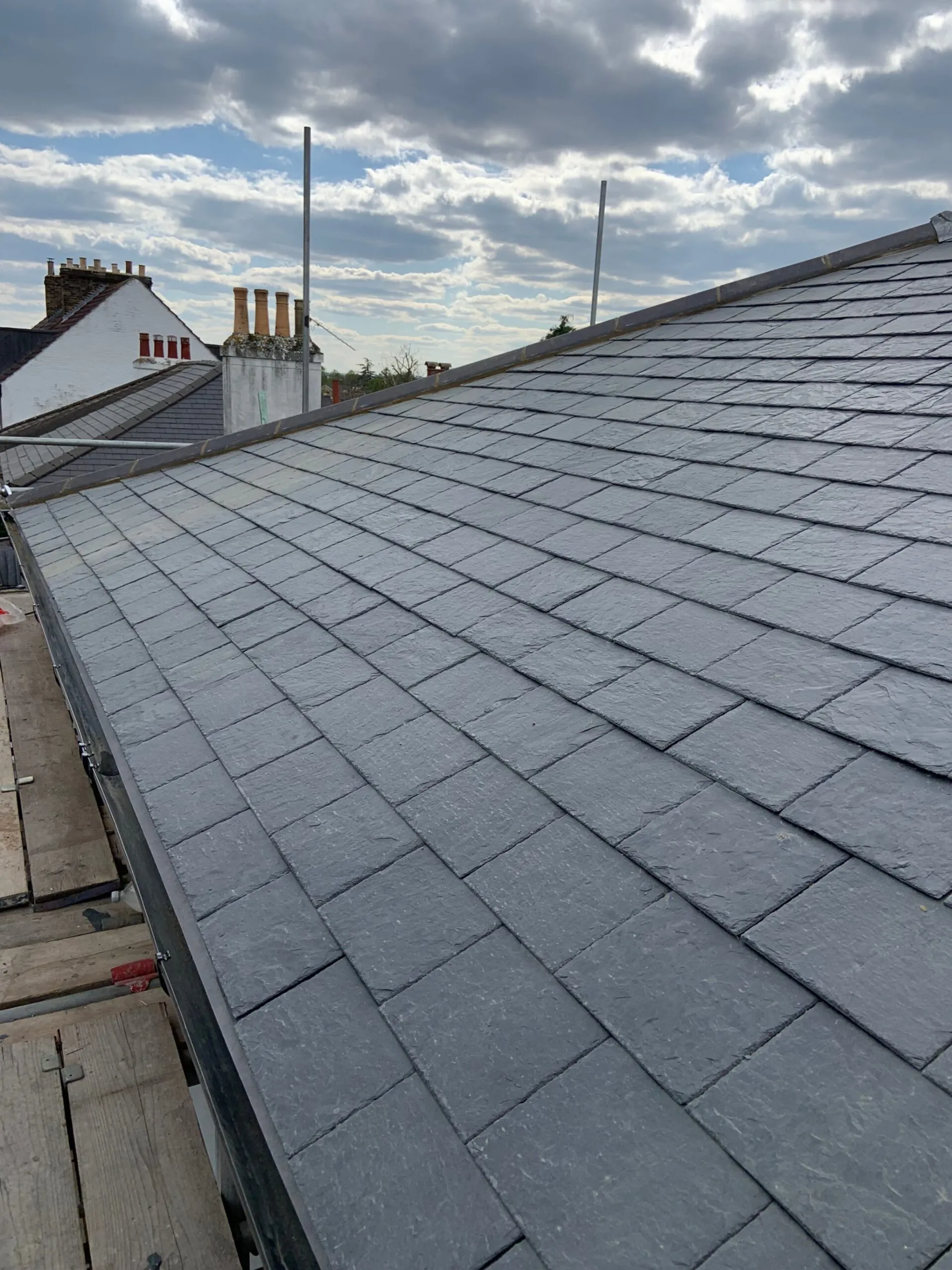 New roof slates.