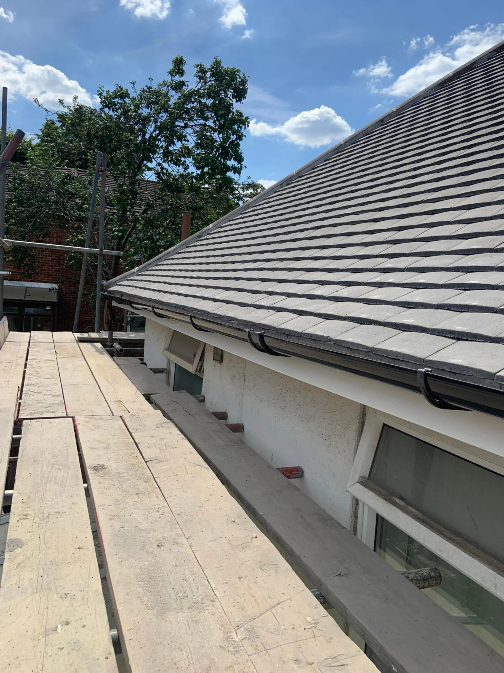 roof guttering.